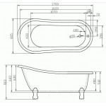 Ванна акриловая Belbagno BB04-ROS Ванна акриловая Belbagno BB04-ROS